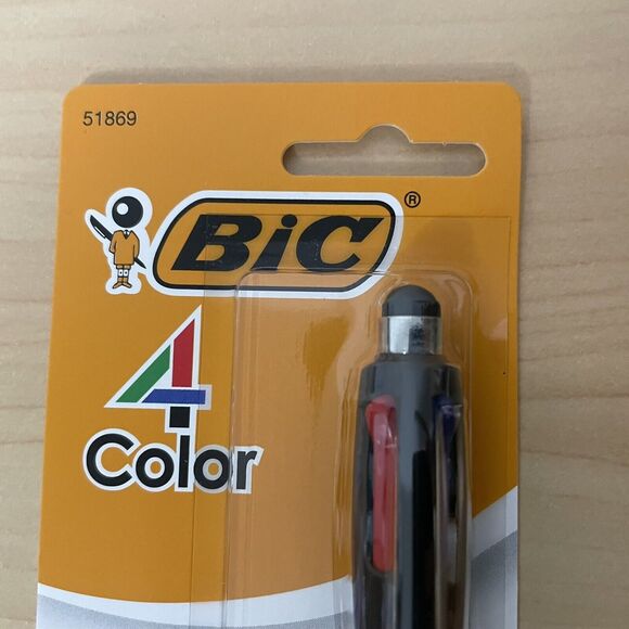 BIC 4-Color Ballpoint Pen With Stylus And Green Grip 51869 - Lot Of 6 New - Picture 4 of 8
